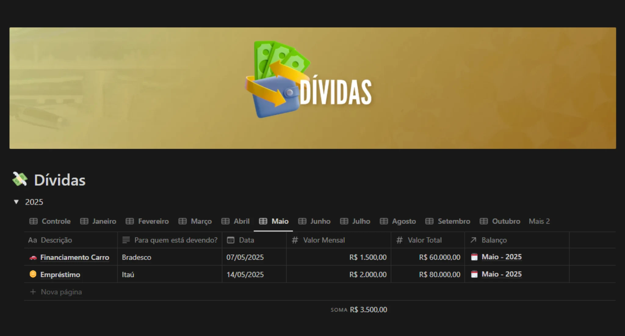 DÍVIDAS