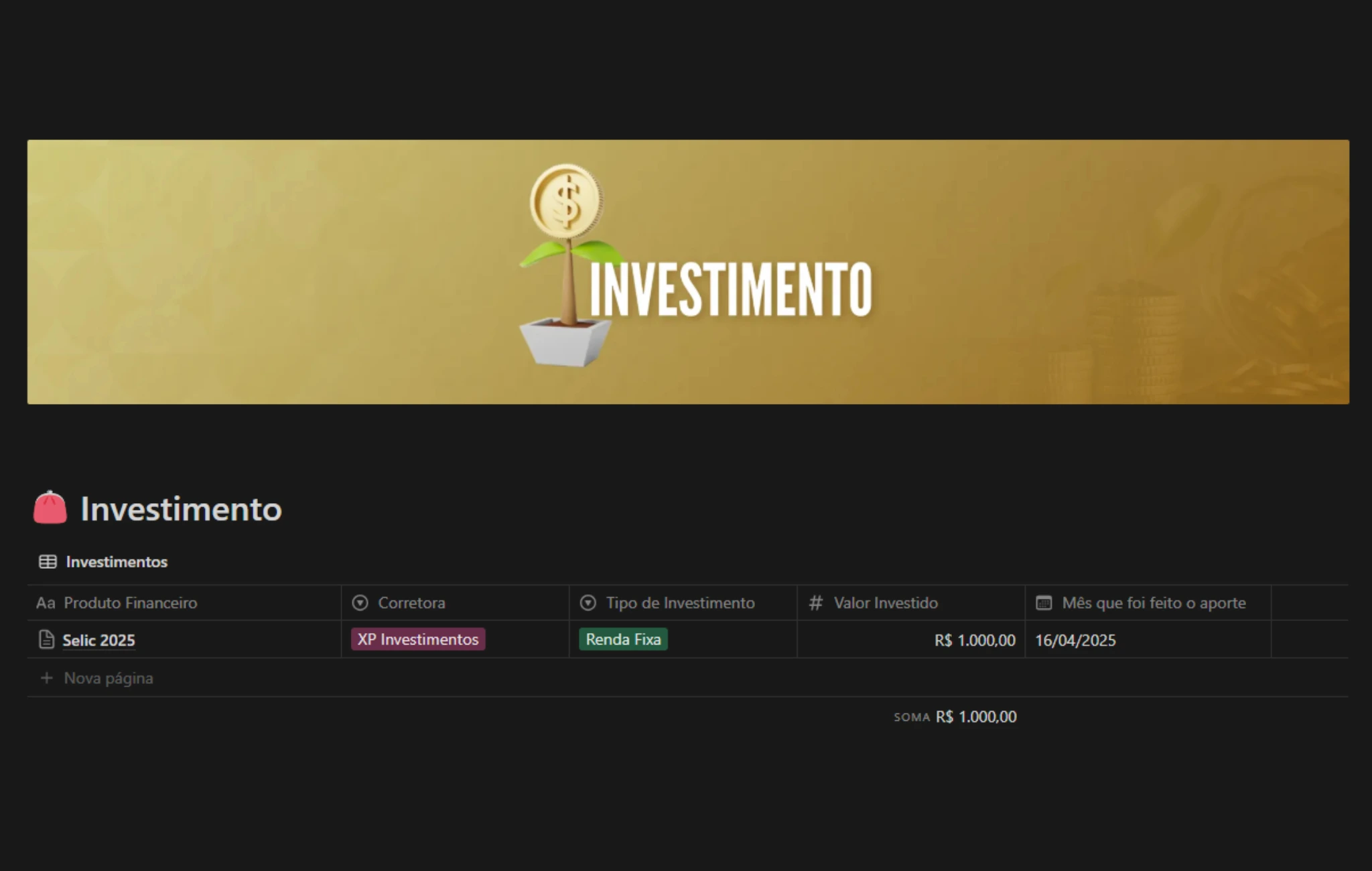 INVESTIMENTO